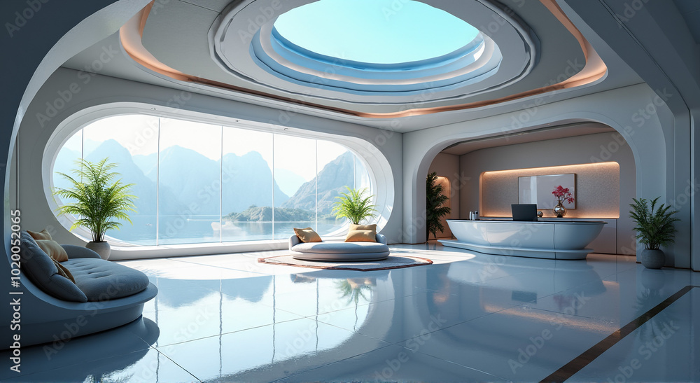 Fototapeta premium swimming pool in hotel