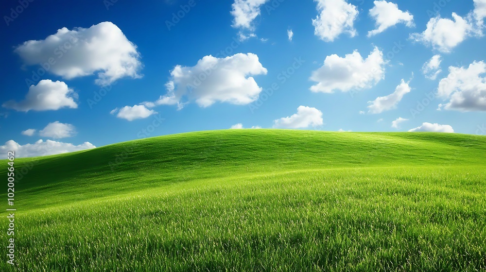 Expansive green field of lush grass stretching to the horizon, creating a peaceful, natural landscape perfect for outdoor and nature scenes. Expansive green field of lush grass stretching to the horizon, creating a peaceful, natural landscape perfect for outdoor and nature scenes.