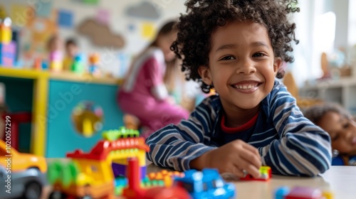 Child Pretending to Be a Social Worker with Toys