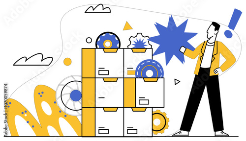 Modern product vector illustration. Creativity is heartbeat successful modern product aspirations Development is roadmap guiding journey to luxury in modern products The presentation modern products