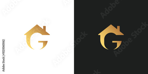 Letter G Home, Real Estate Logo Design