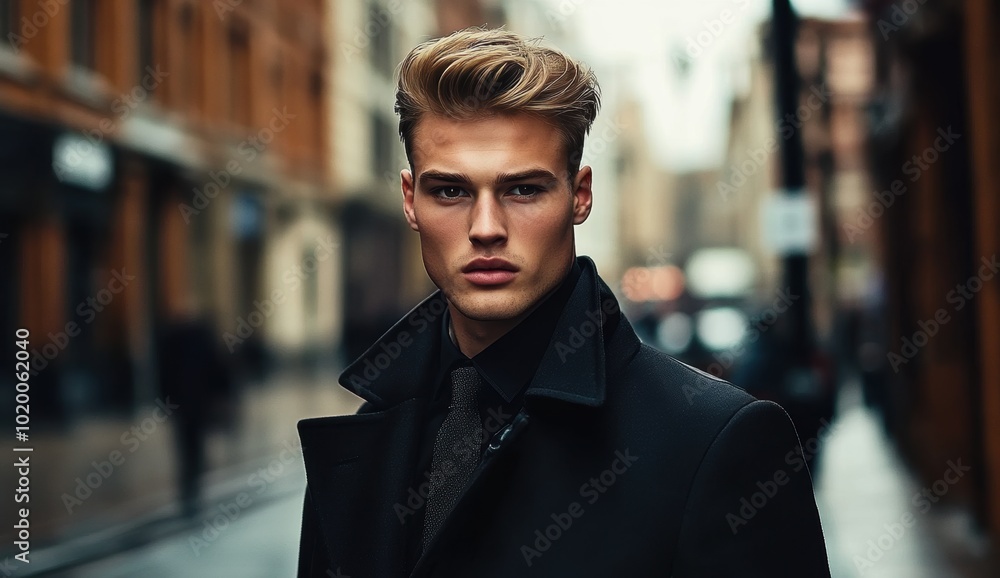 Obraz premium Handsome Man Cityscape.