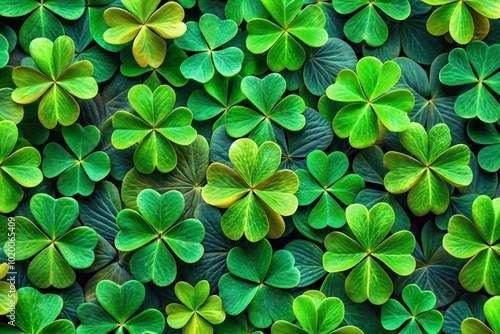 Vibrant Free Shamrock Pattern for St. Patrick's Day Celebrations and Festive Designs photo