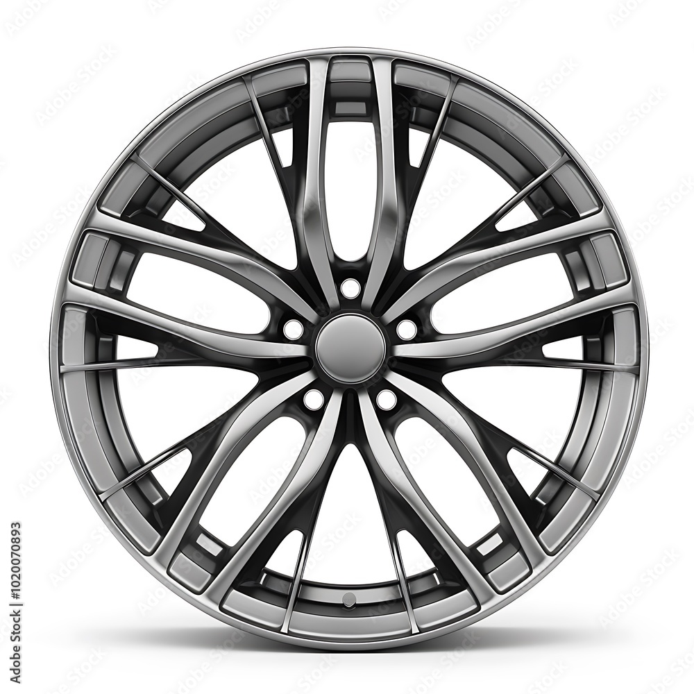 Obraz premium Wheel alloy wheels rim on white background