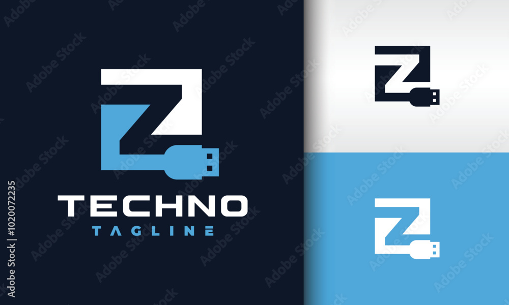 letter Z USB cable logo letter Z USB cable logo