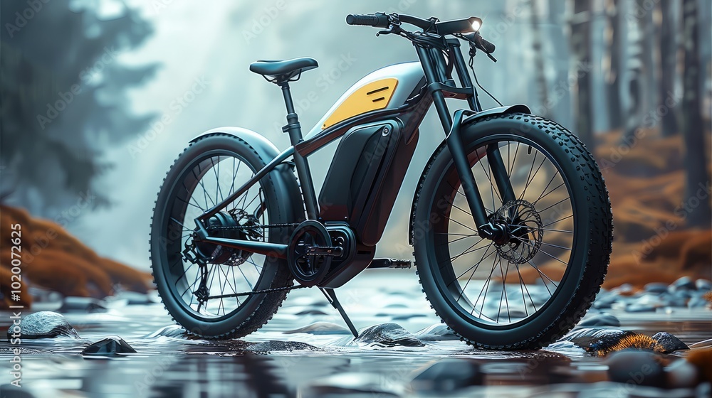 Fototapeta premium Electric mountain bicycle.