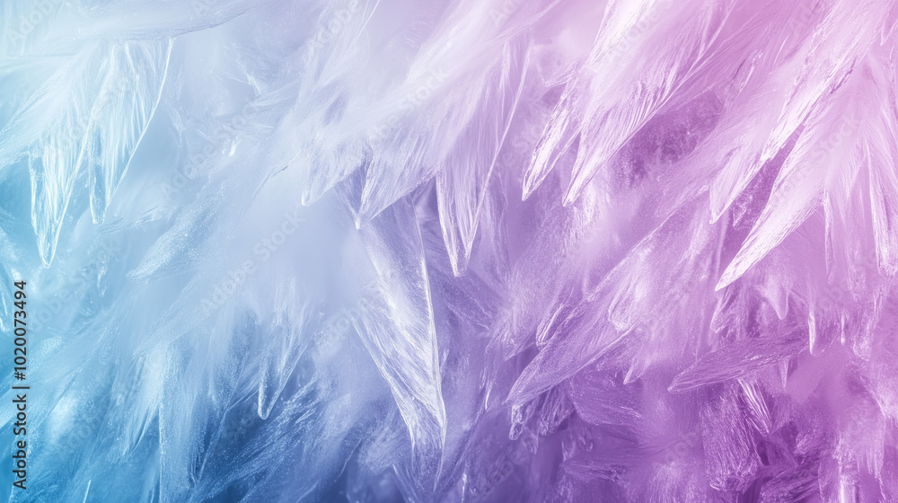 Abstract crystal-like texture in blue and pink gradient