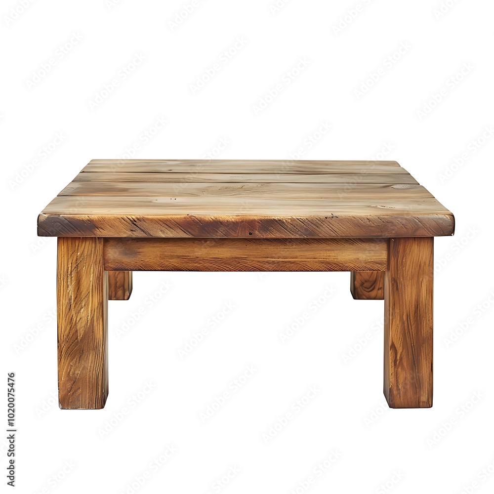 Wooden coffee table isolated on white background Wooden coffee table isolated on white background