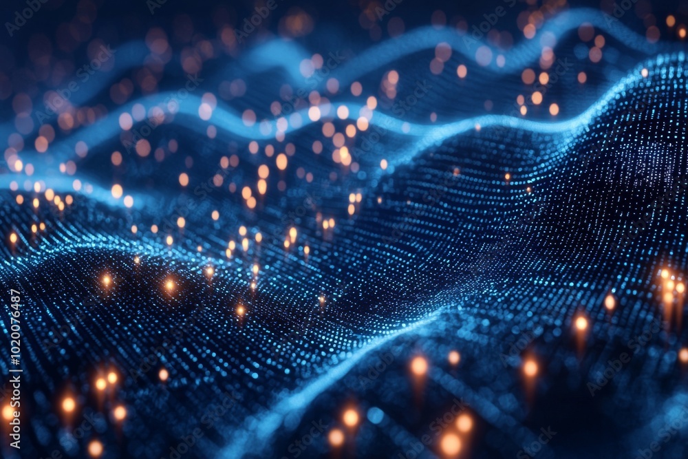 Digital Technology background of data and network created with Generative AI Digital Technology background of data and network created with Generative AI