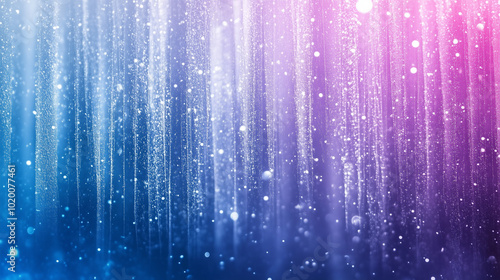 Abstract glowing light beams with sparkling particles in pastel tones