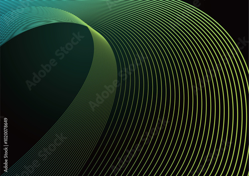 ラインウェーブ グラフィック 背景素材