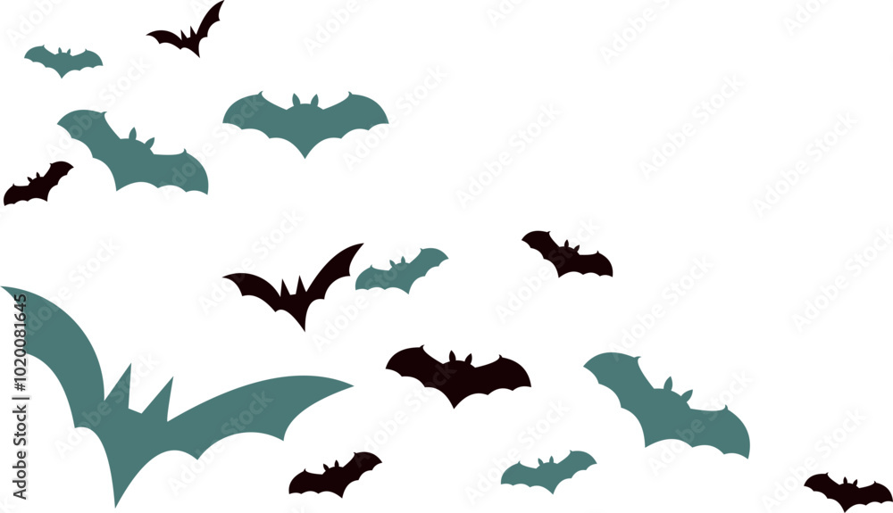 Naklejka premium Bat Corner Decoration