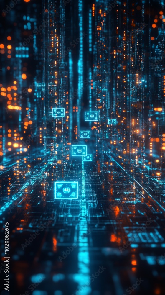 Fototapeta premium The Blockchain Payment Grid, Digital Payment Systems and Fintech