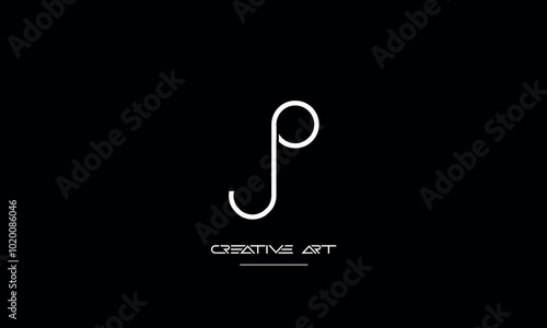 JO, OJ, J, O abstract letters logo monogram