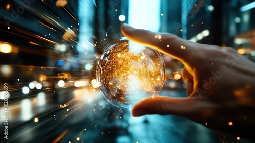 Compose a visually striking worms-eye view image that cleverly incorporates elements breaking the fourth wall, sparking curiosity and prompting viewers to dive deeper into the narrative behind the