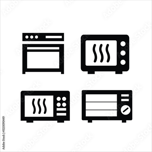 cooking microwave machine vector illustration icon, suitable for icons, logos, etc