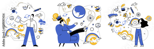 Modern product vector illustration. Originality is crown jewel adorning kings and queens modern product development Modern product concepts are born in laboratory inventiveness and creativity