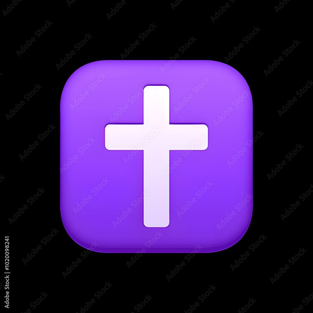 Purple Cross Icon - Symbol of Faith
Purple Cross Icon - Symbol of Faith