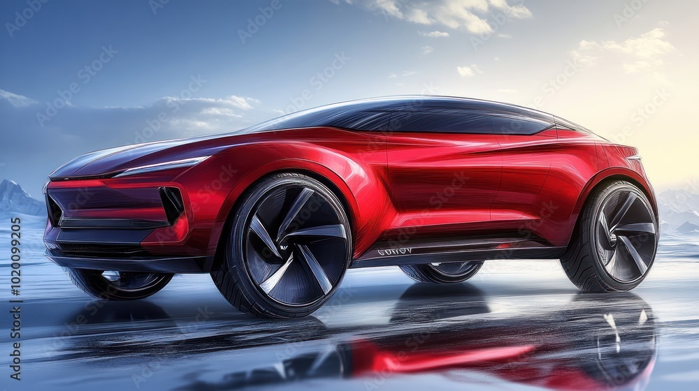 Designers use digital tablets to sketch and refine details of a new SUV, focusing on durability and aesthetics of the body. Designers use digital tablets to sketch and refine details of a new SUV, focusing on durability and aesthetics of the body.