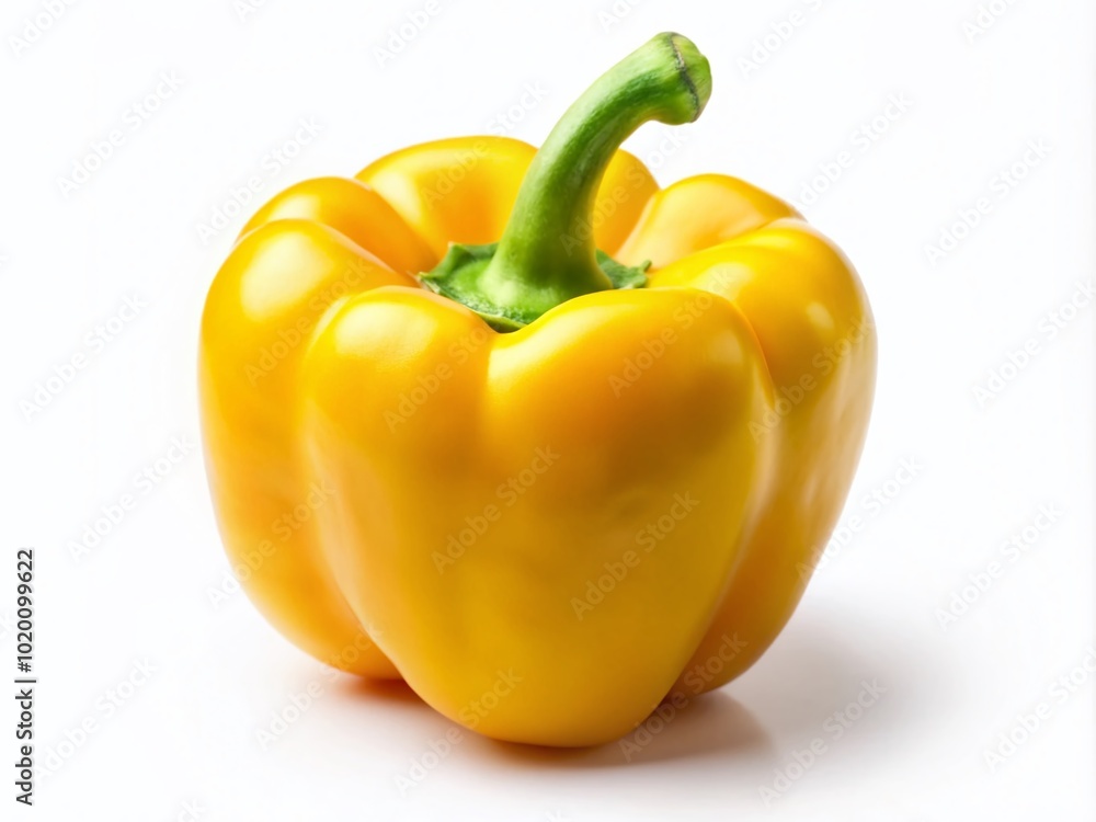 Vibrant Yellow Paprika Isolated on White Background for Culinary and Food-Related Uses Vibrant Yellow Paprika Isolated on White Background for Culinary and Food-Related Uses