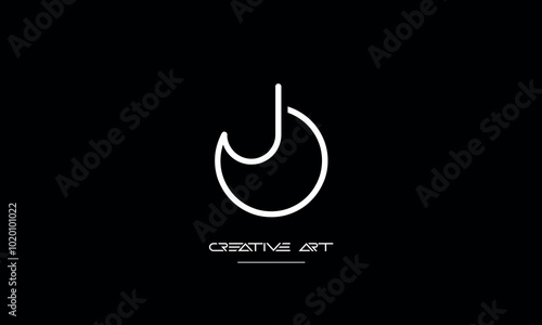 JO, OJ, J, O abstract letters logo monogram