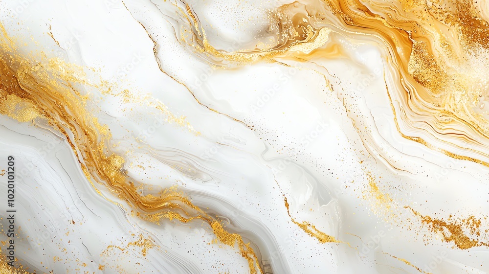 A smooth marble background with elegant veins of gold and white A smooth marble background with elegant veins of gold and white