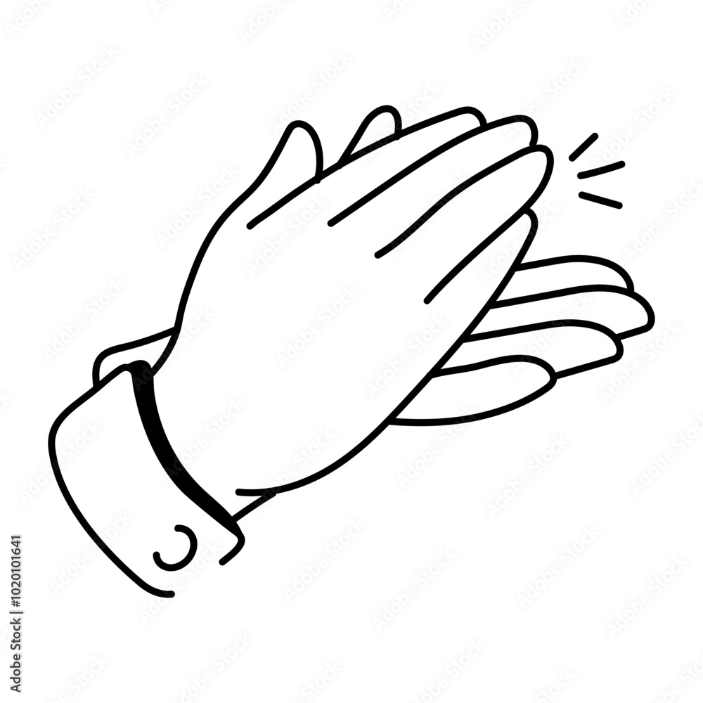 Applause icon in drawing style
Applause icon in drawing style