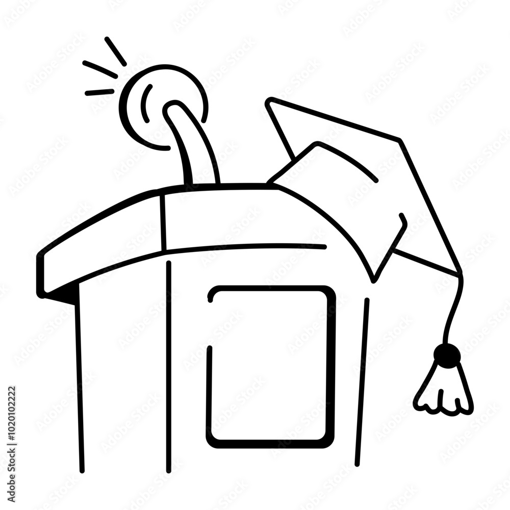 Foto Convocation icon in doodle style