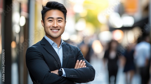 Confident Young Professional Smiling Outdoors