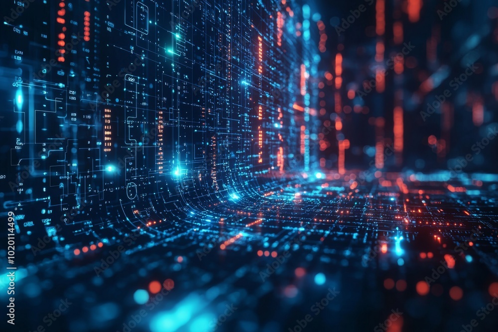 Digital Technology background of data and network Digital Technology background of data and network