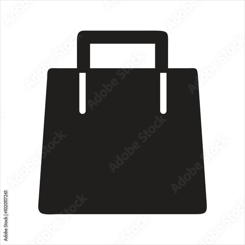 Paper bag icon. Shopping beg icon