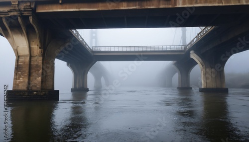 below bridges river side