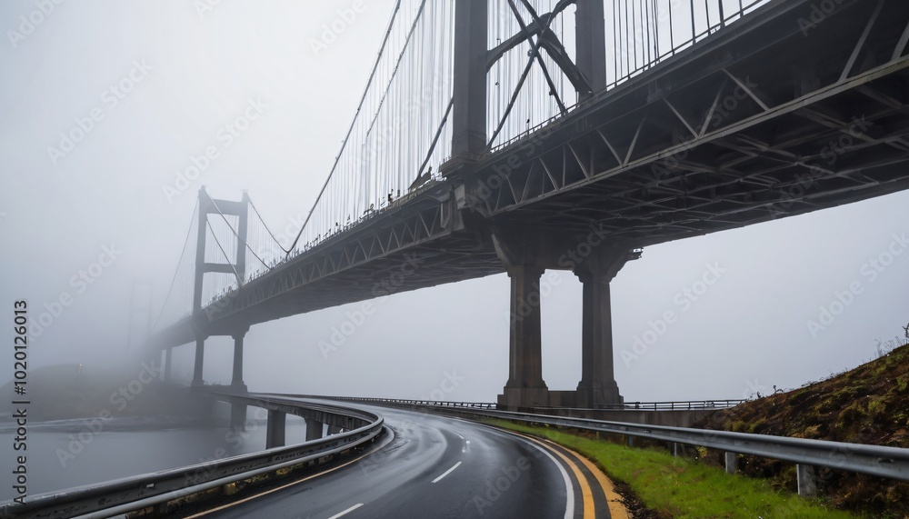 Naklejka premium below bridges river side