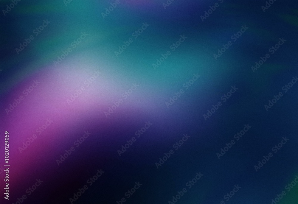 Fototapeta premium Abstract grainy gradient design with dark blue, purple, and green hues.