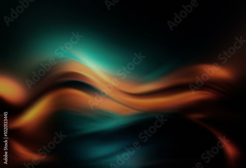 Wallpaper Mural Abstract grainy gradient background with a deluxy design of wavy orange and teal hues. Torontodigital.ca