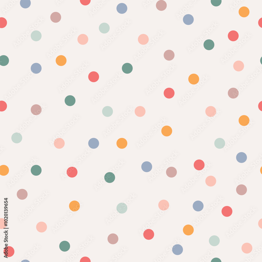 Retro polka dots different colors on light background. Vector illustration Retro polka dots different colors on light background. Vector illustration