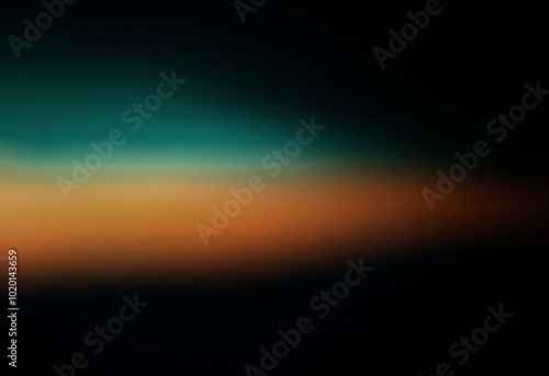 Abstract grainy gradient background with teal and orange hues.