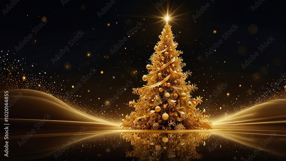 Obraz premium christmas tree in the night