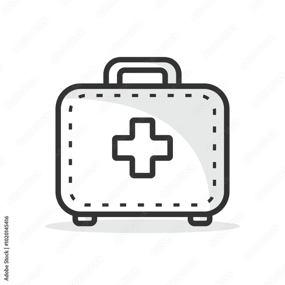First aid box icon simple flat design isolated vector illustration. First aid box icon simple flat design isolated vector illustration.