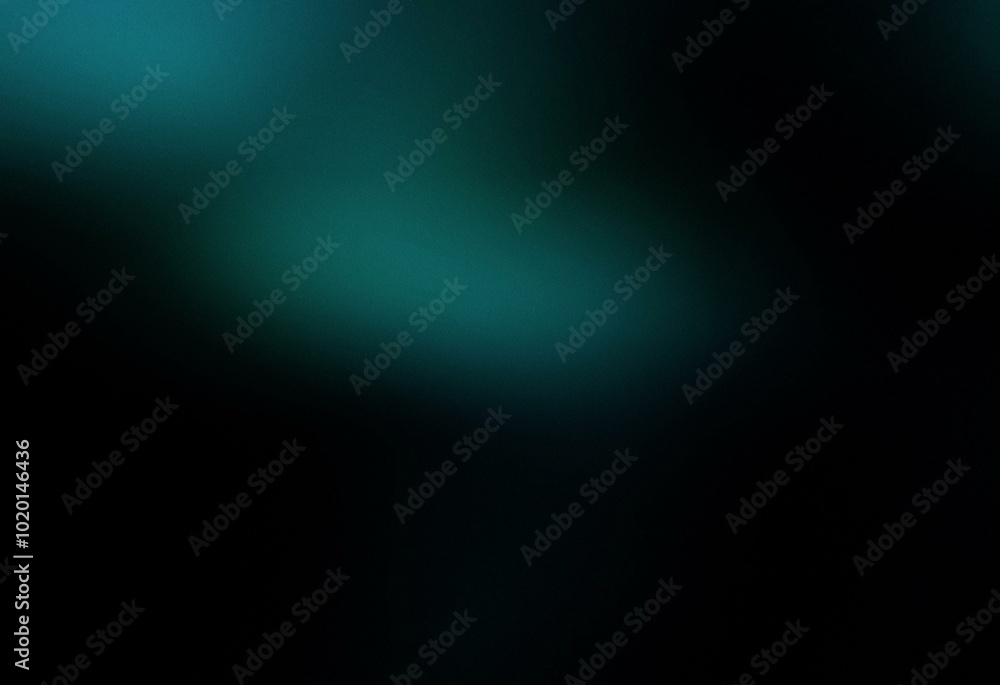 Abstract grainy teal gradient design with a dark background. Abstract grainy teal gradient design with a dark background.