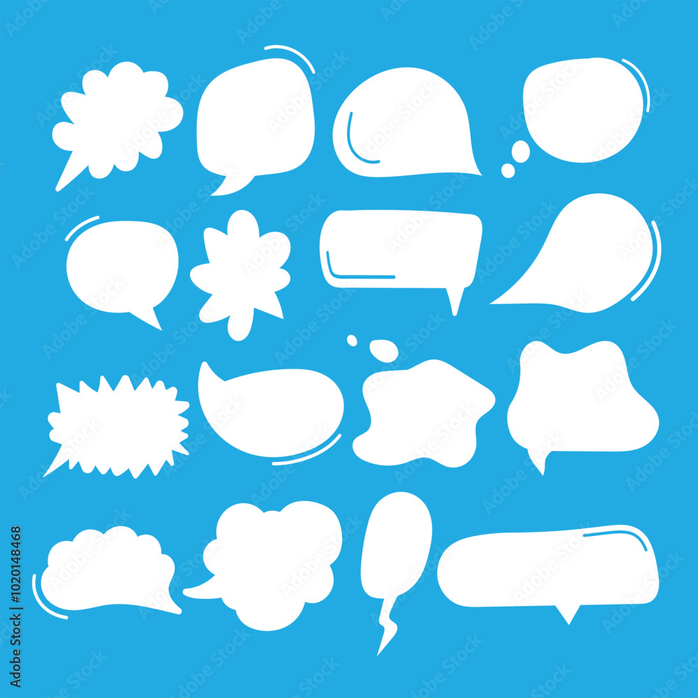 abstract speech bubbles set white vector design abstract speech bubbles set white vector design