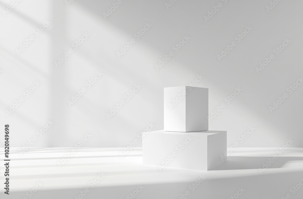 White simple products display stand White simple products display stand