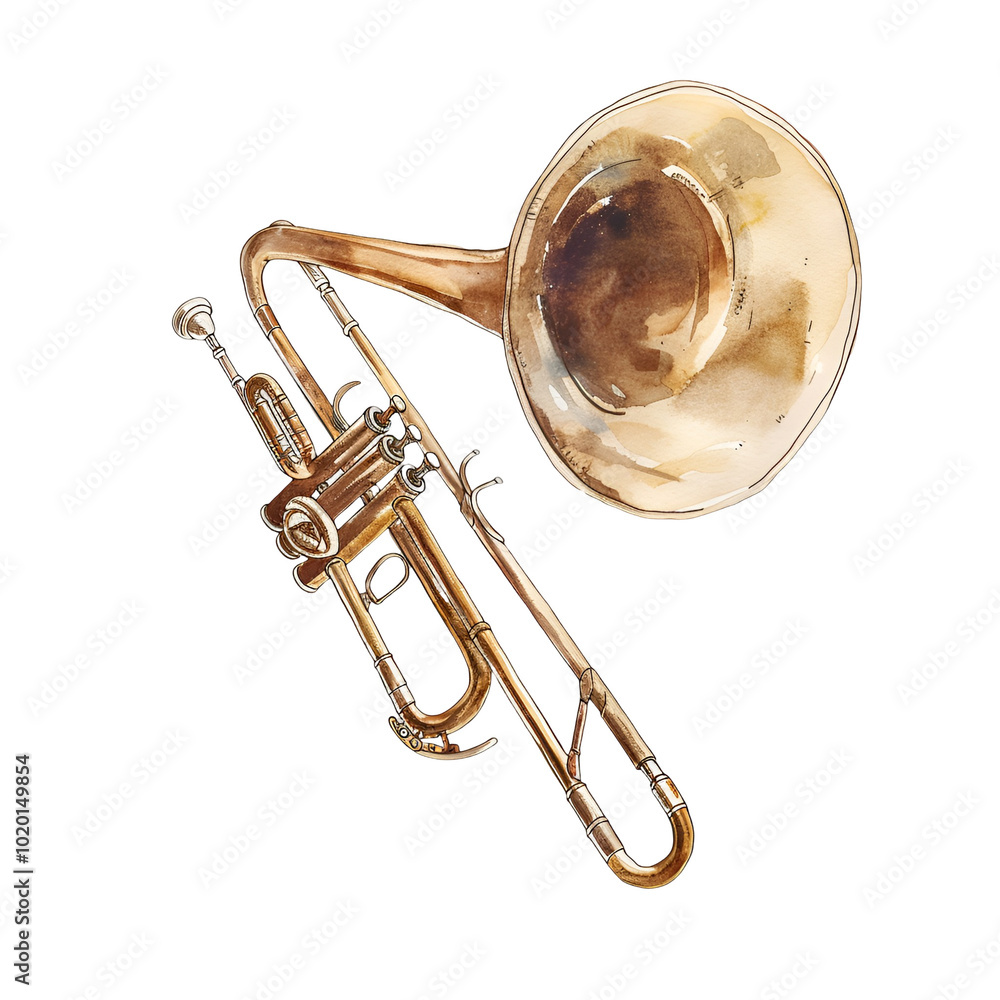 Naklejka premium Vintage Music Instrument Clipart Vector Illustration