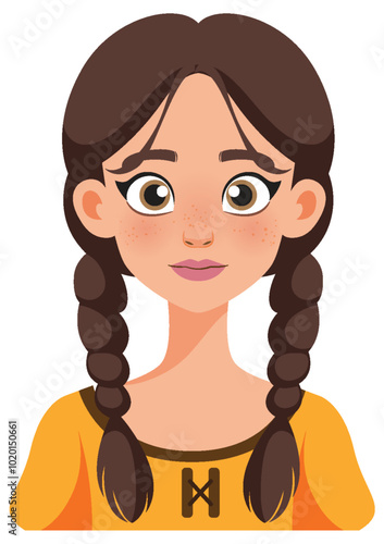 Young Woman with Braided Hair