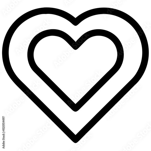 Stylish heart icon symbolizing favorites for website and mobile app interfaces