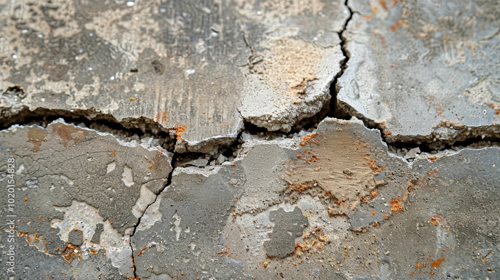 Close-up of a Cracked and Weathered Concrete Surface Close-up of a Cracked and Weathered Concrete Surface