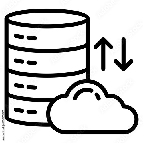 Data Cloud Icon For Design Element