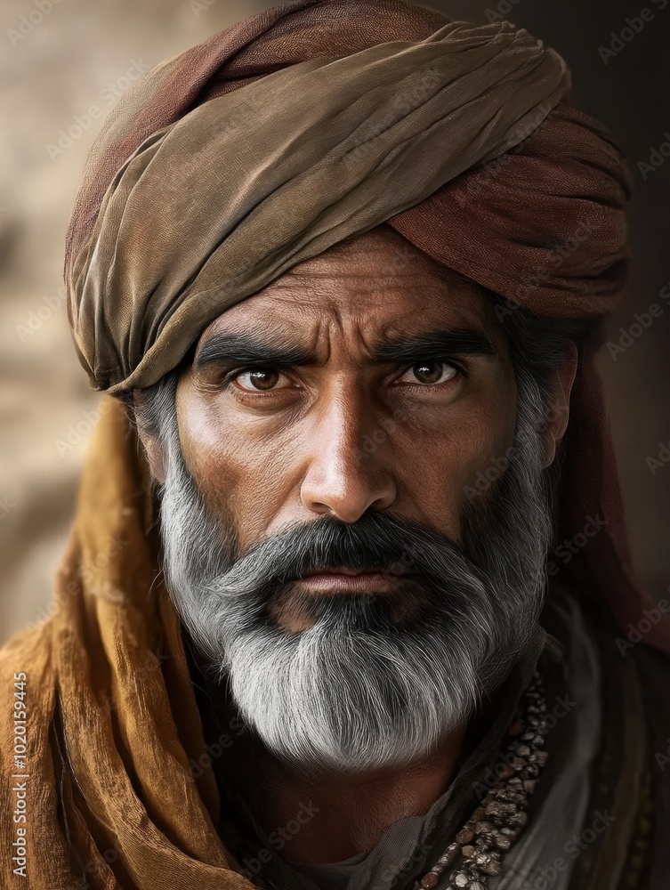 Old Man in Turban. Old Man in Turban.