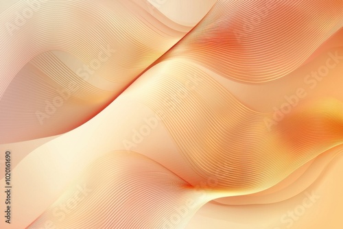 Elegant abstract background with soft curves and warm orange tones, perfect for creative projects and digital artwork.