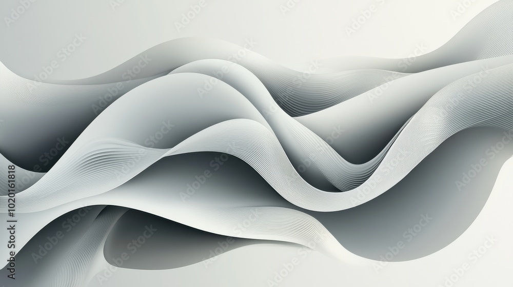 Elegant abstract waves in soft gray tones, creating a serene and modern digital background for artistic designs. Elegant abstract waves in soft gray tones, creating a serene and modern digital background for artistic designs.